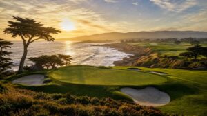 Scenic golf course image representing What Makes Pebble Beach Golf Links One of Golf's Most Legendary Courses?