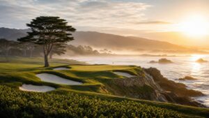 Scenic golf course image representing Pebble Beach Golf Links Course History, Signature Holes, and Famous Moments
