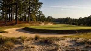 Scenic golf course image representing What Makes Pinehurst No. 2 One of Golf's Most Legendary Courses?