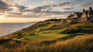 Scenic golf course image representing How to Plan a Golf Vacation at Whistling Straits and Destination Kohler